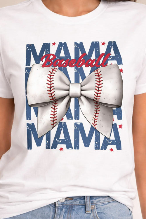"Baseball Mama shirt for sports moms - soft fitted tee" 