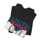 Auntie Baseball Shirt – Baseball Bow Graphic Tee | Bella + Canvas 3001 Unisex T-Shirt