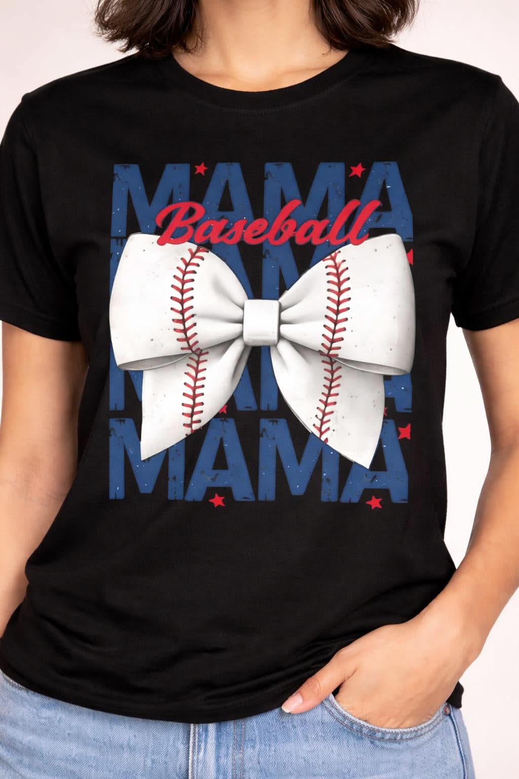 "Baseball Mama shirt for sports moms - soft fitted tee"
