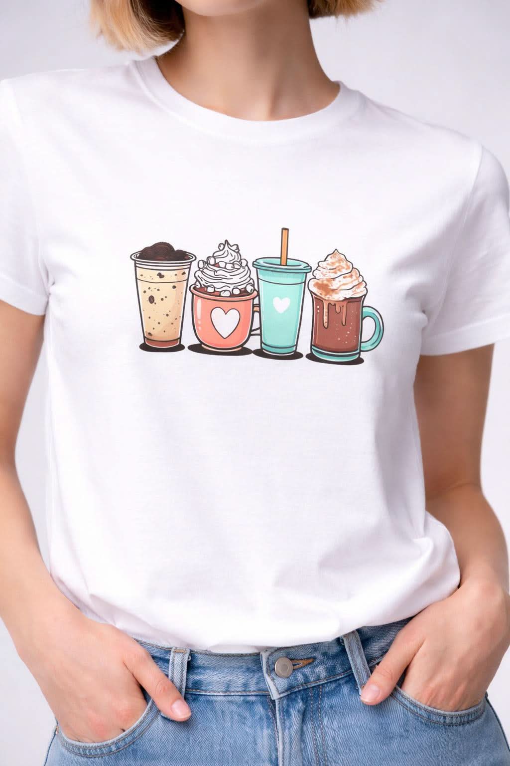 Coffee Lover Graphic Tee – Ladies’ Soft style Fitted T-Shirt