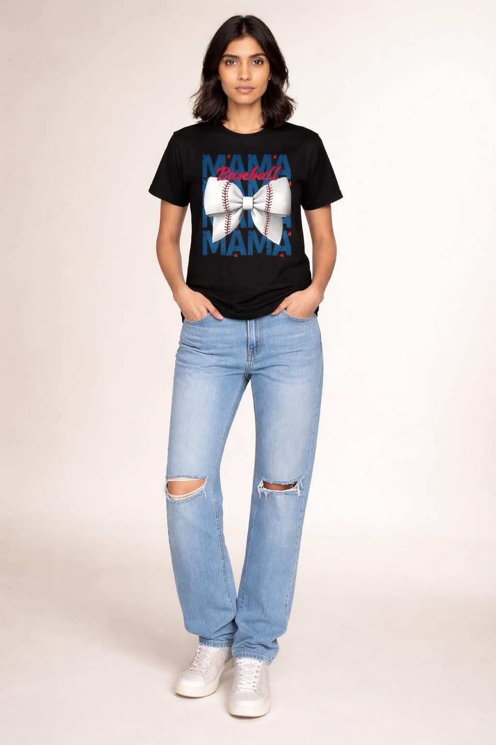 "Baseball Mama shirt for sports moms - soft fitted tee"