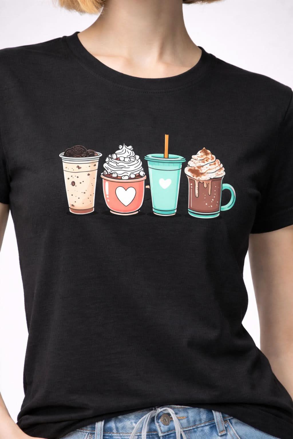 Coffee Lover Graphic Tee – Ladies’ Soft style Fitted T-Shirt