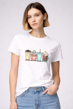 Coffee Lover Graphic Tee – Ladies’ Soft style Fitted T-Shirt