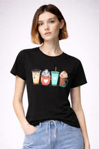 Coffee Lover Graphic Tee – Ladies’ Soft style Fitted T-Shirt