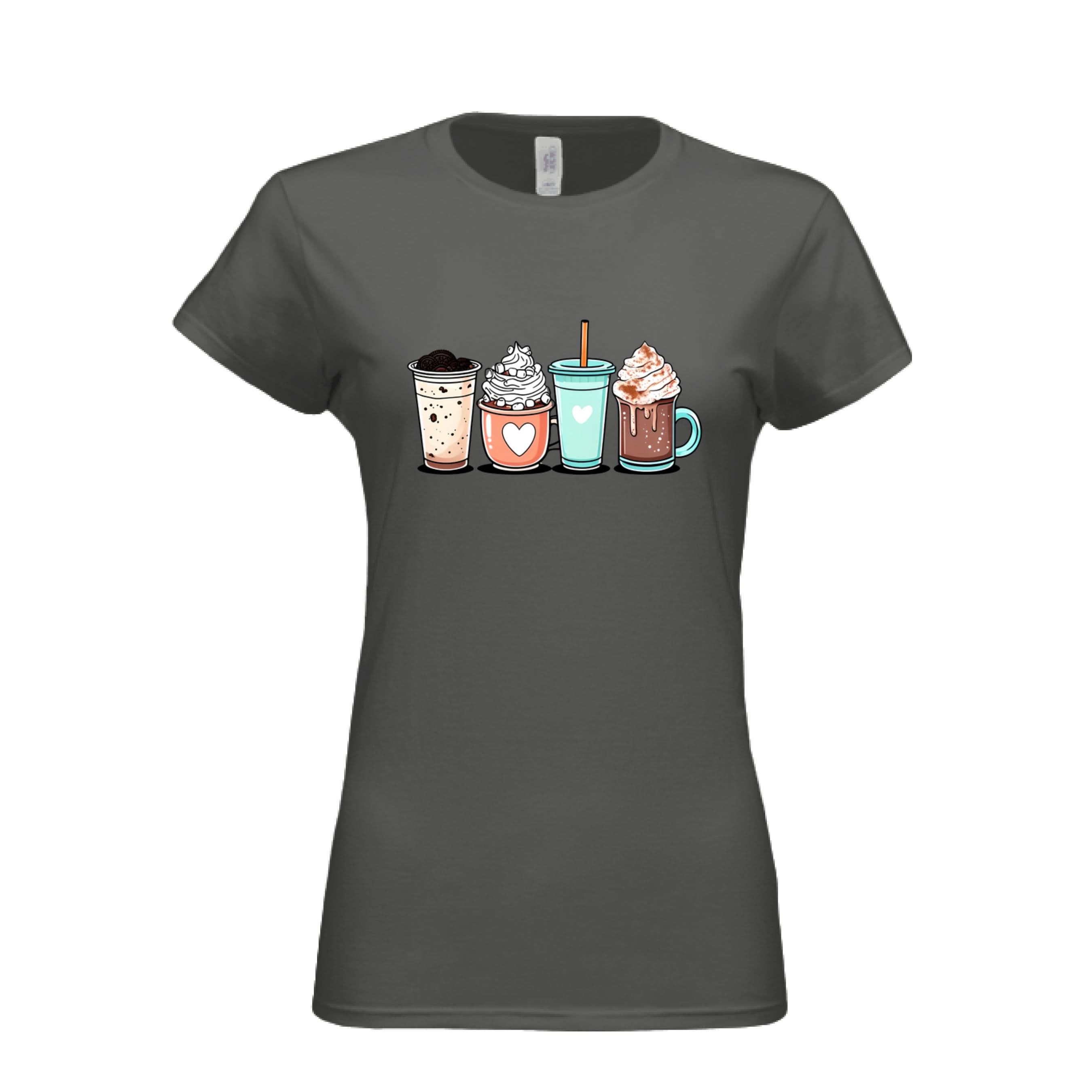 Coffee Lover Graphic Tee – Ladies’ Soft style Fitted T-Shirt