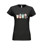 Coffee Lover Graphic Tee – Ladies’ Soft style Fitted T-Shirt