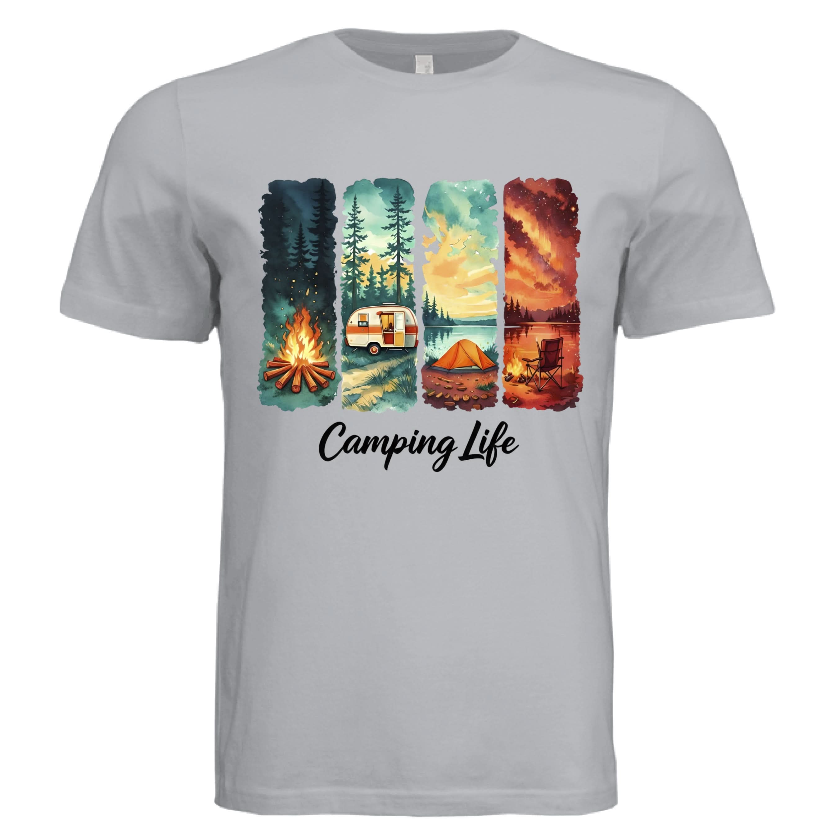 Camping Life graphic t-shirt for outdoor adventure lovers