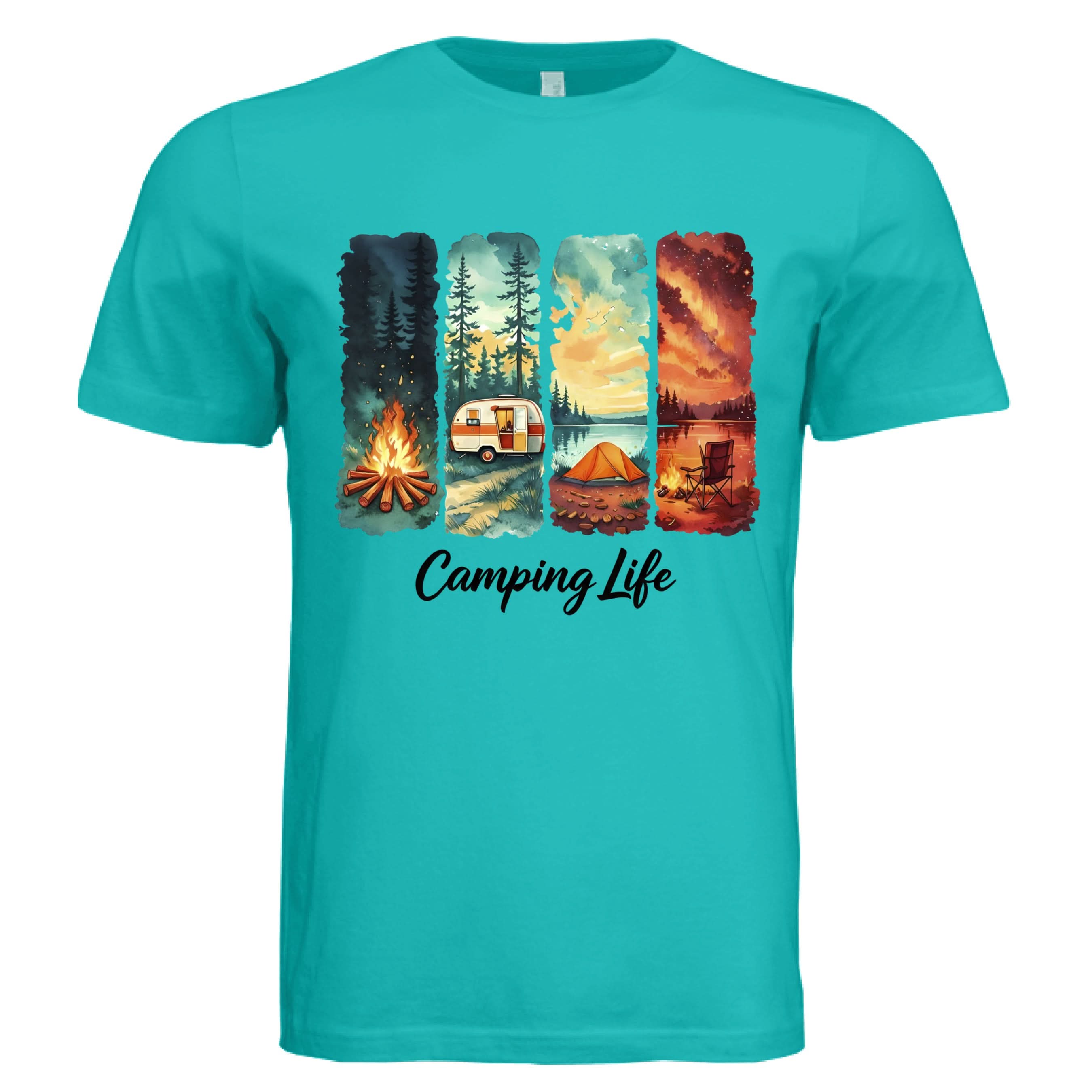 Camping Life graphic t-shirt for outdoor adventure lovers