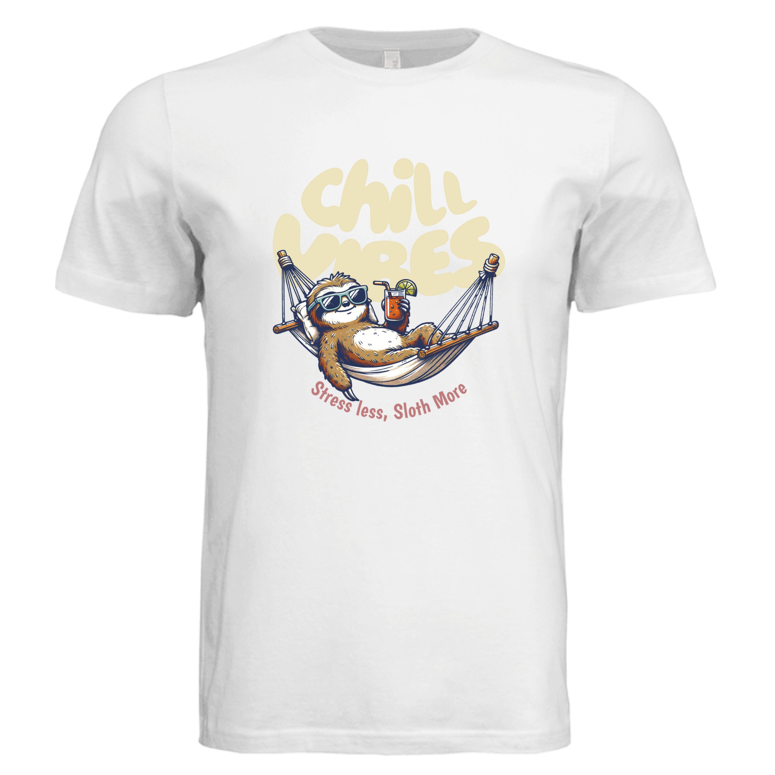 Trendy sloth lover gift shirt with retro lettering in white