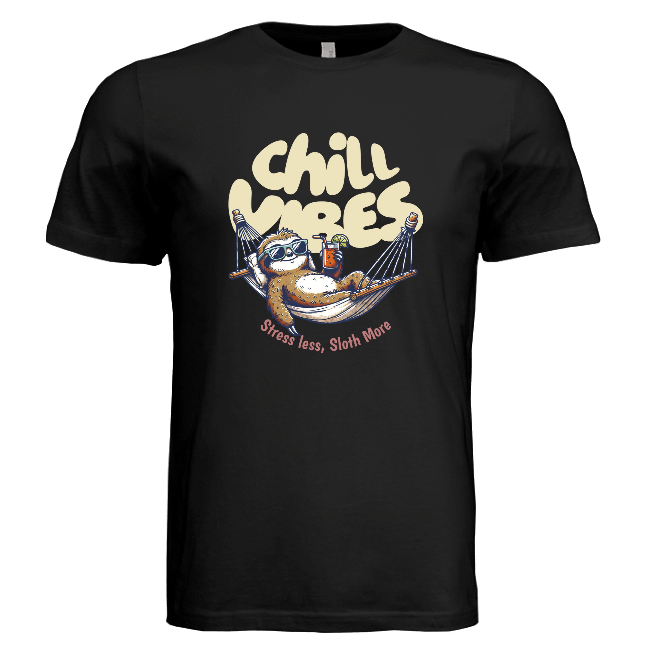 Trendy sloth lover gift shirt with retro lettering in black