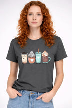 Coffee Lover Graphic Tee – Ladies’ Soft style Fitted T-Shirt